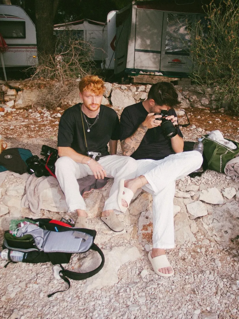 Julian out with a camera together with a friend