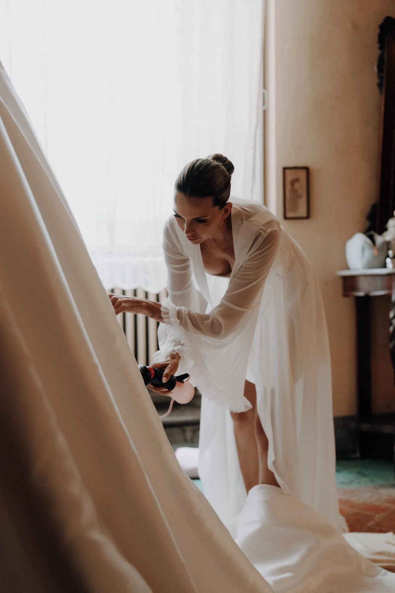 Getting Ready der Braut, Hochzeit in der Toskana