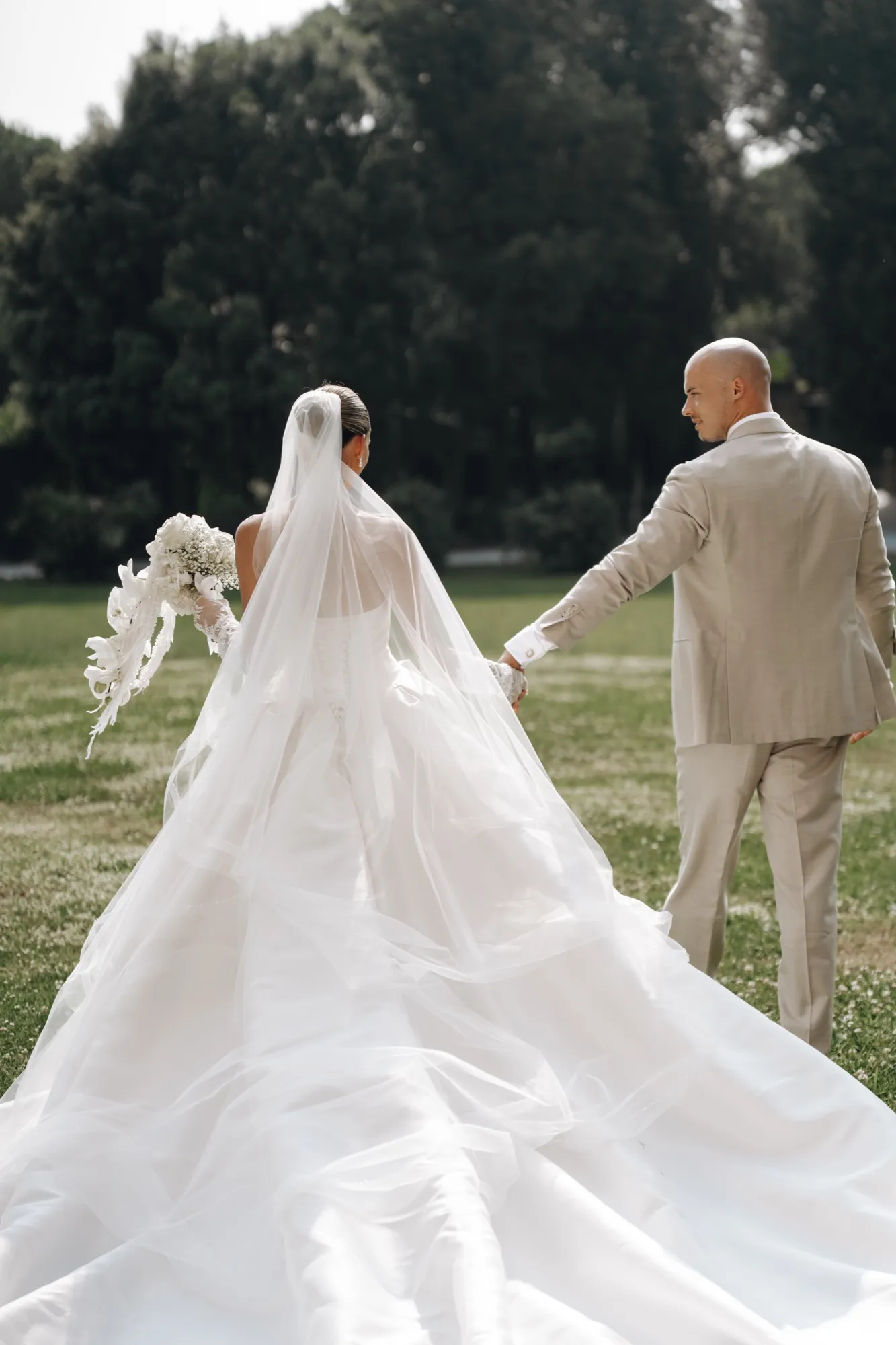 Brautpaar, Hochzeit in der Toskana