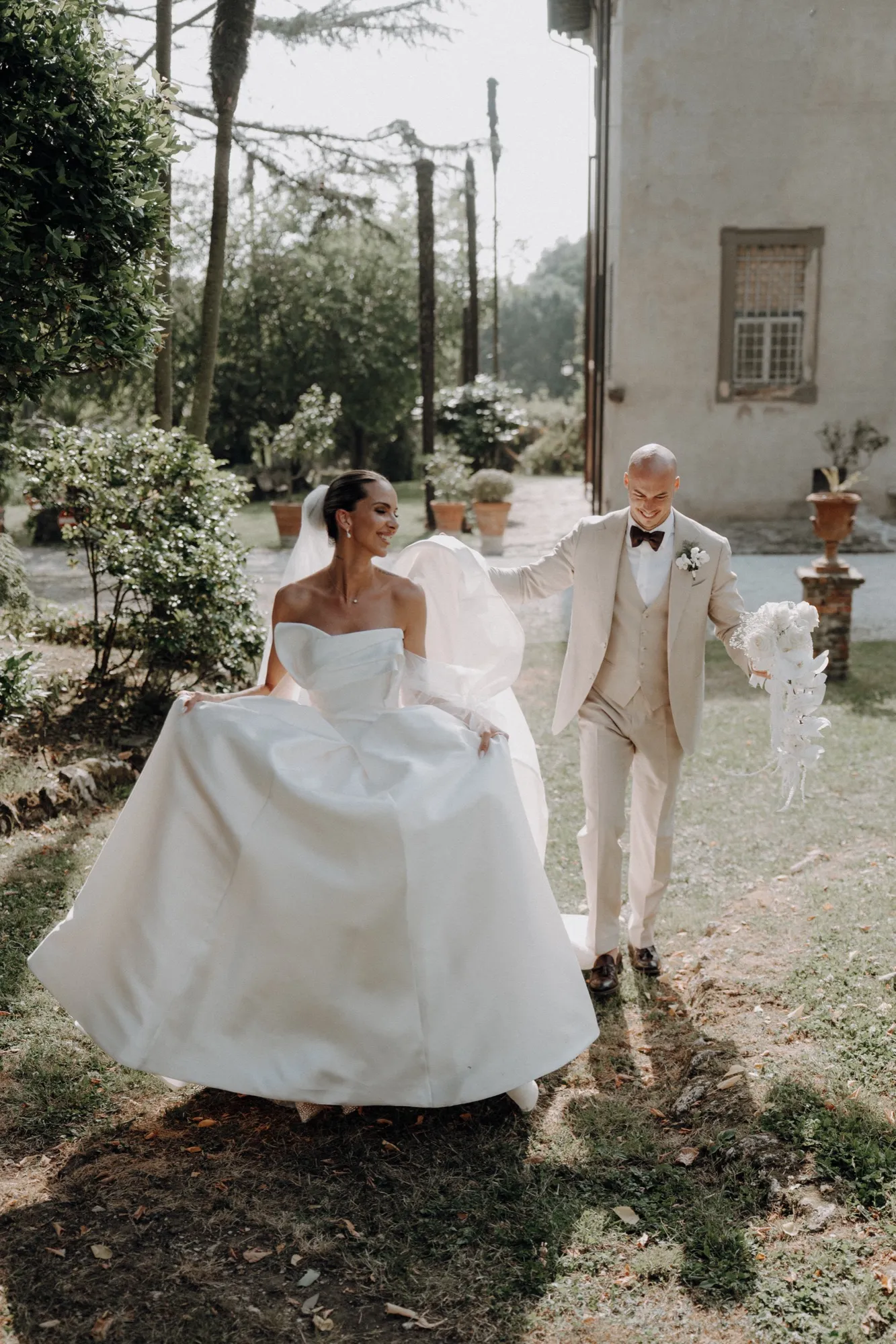 Brautpaar, Hochzeit in der Toskana