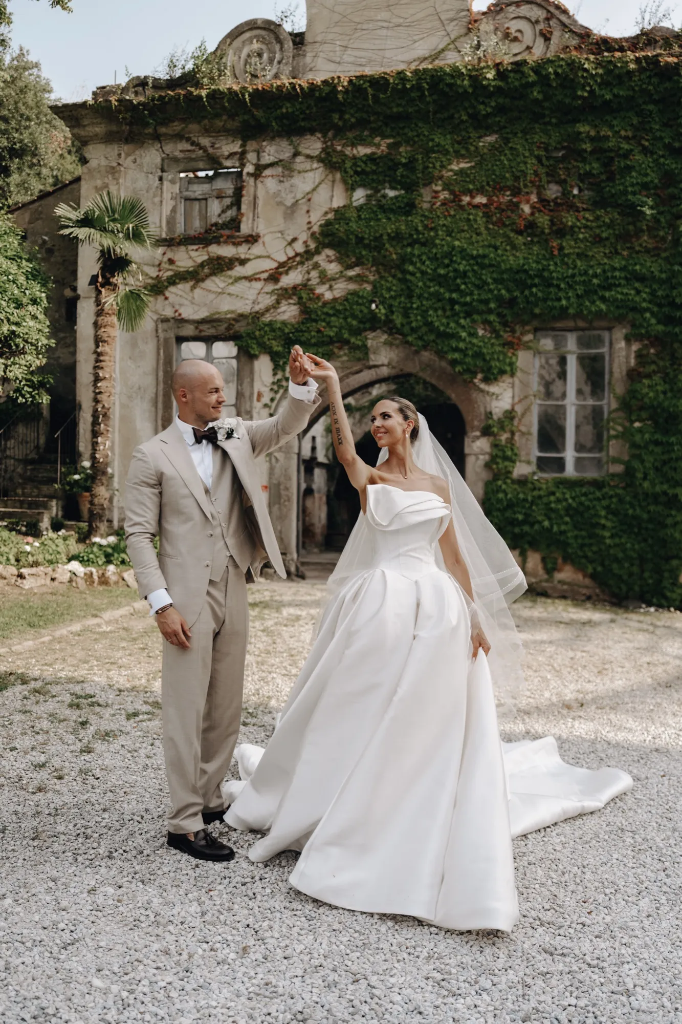 Brautpaar, Hochzeit in der Toskana