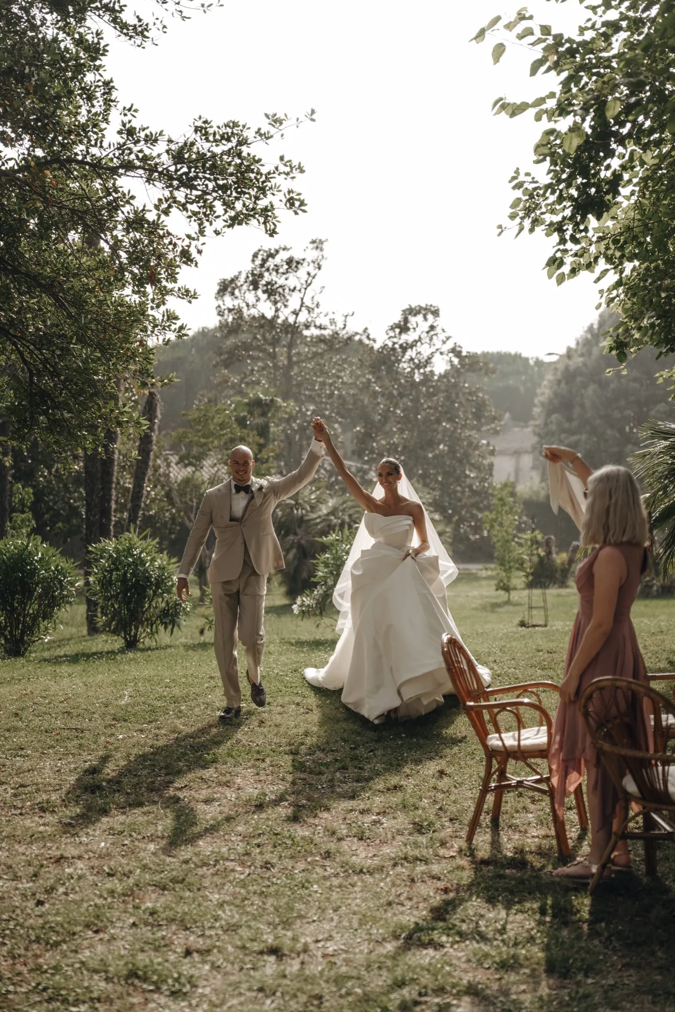 Brautpaar, Hochzeit in der Toskana