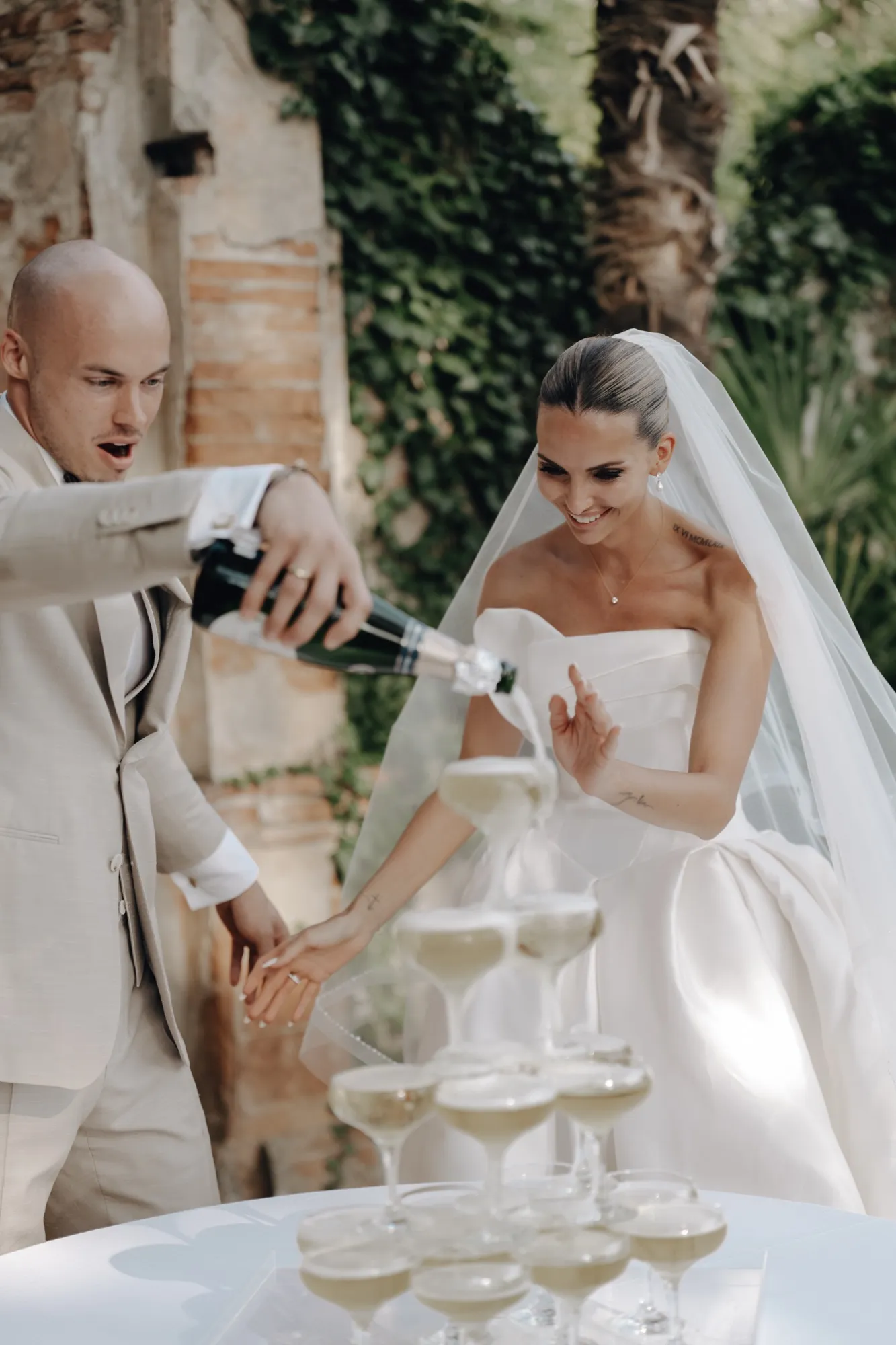 Brautpaar, Hochzeit in der Toskana