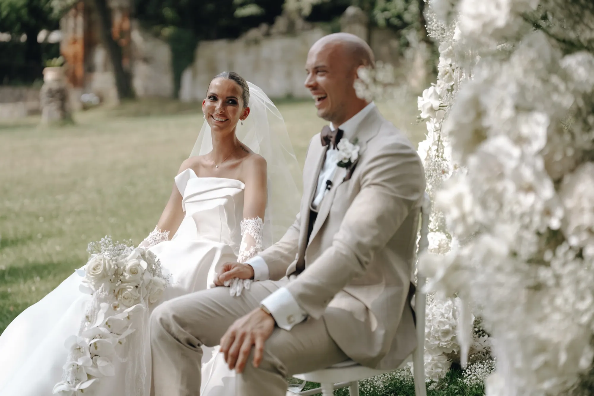 Brautpaar, Hochzeit in der Toskana